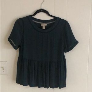 Loft Emerald Peplum Top